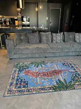 Tapis touffeté tigre du Bengale tapis touffeté à la main tapis touffeté en la...