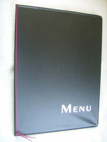 Porte menu etiq - en, pvc