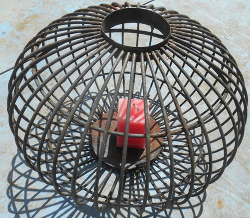 Ancien lampe bougie cage - ancien,