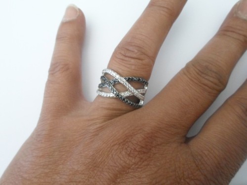 Bague argent massif - en,