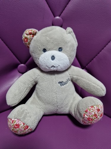 Doudou peluche ours gris - ours,