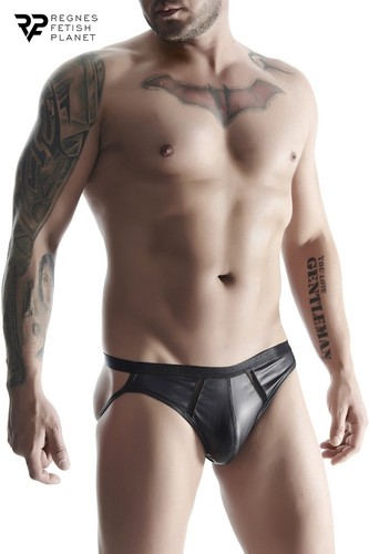 Jock strap noir wetlook - ,