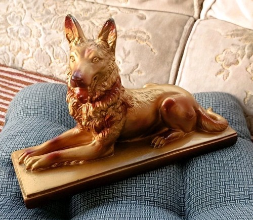 Belle statue chien type berger - statue,