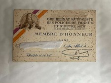 VIEUX PAPIER CARTE DE MEMBRE