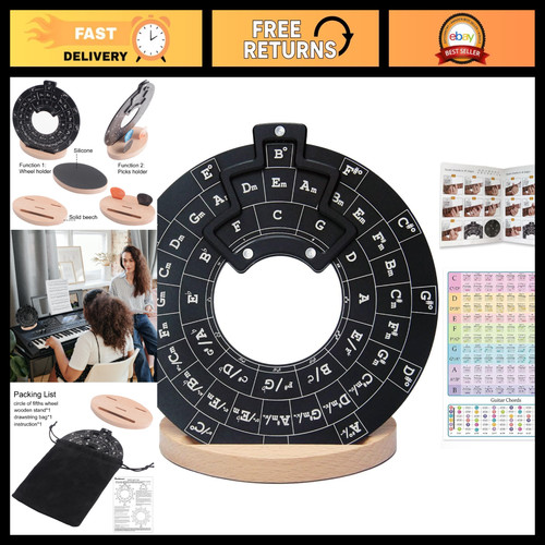 Black metal circle fifths - metal,