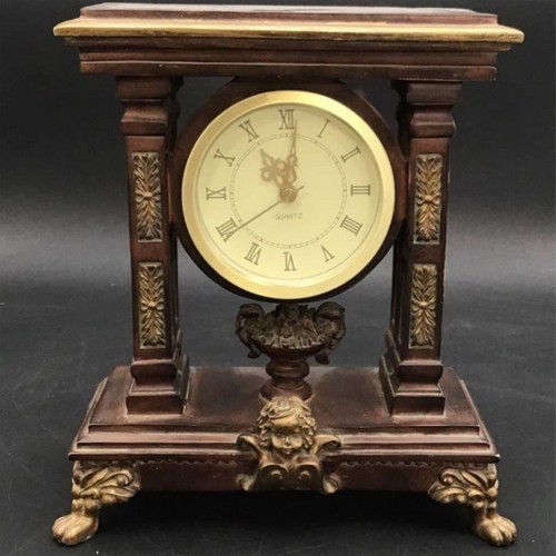 Vintage ornate table clock - vintage,