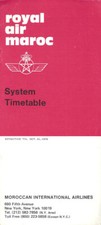 Royal Air Maroc US timetable