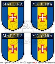 Madère Portugal, Portugais Écusson, 50mm Vinyl Sticker, Autocollant x4