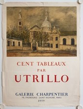 Affiche UTRILLO 1959 Exposition Galerie Charpentier Paris - Mourlot
