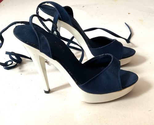 Sandales bleu blanc avec - sandales,