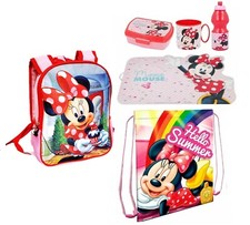 Minnie Souris Disney Glitter Duo Set 6pezzi Sac à Dos 3D École Nursery Matern