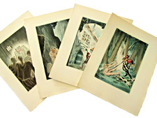 Curiosa. Lot de 4 Eaux-fortes