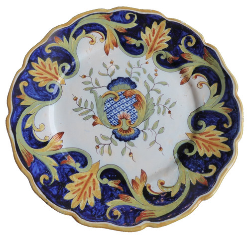 Assiette faience xixeme - en,