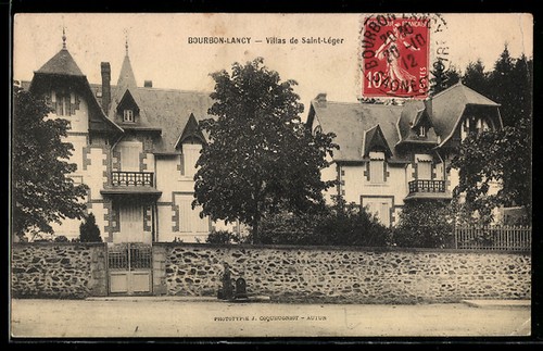 Cpa bourbon lancy villas de - bourbon-lancy,,