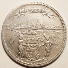 PAYS-BAS - BRABANT SEPTENTRIONAL : TRES RARE JETON ARGENT DE BOIS-LE-DUC 1705