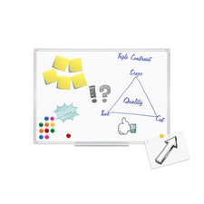 Tableau magnétique Whiteboard mural 70x50cm 12 aimants inclus Tableau affichage