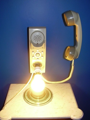 Lampe telephone gris - lampe,