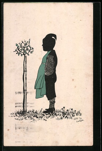 Garçon côté un - à, d'un