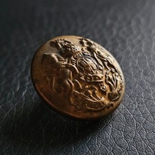 Bouton uniforme armée Britannique service général laiton doré bombé
