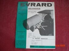ANCIEN FEUILLET PUBLICITAIRE BETONNIERE MELANGEUR EVRARD   62  MARESQUEL