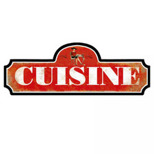 Enseigne métallique cuisine -