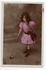LE DIABOLO ancien jeu - Old Game vintage THE DIABOLO - fille - little girl 25