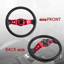 Volant de course rond en cuir