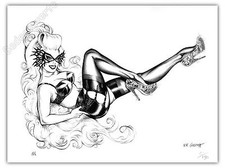 Affiche Lithographie NIK GUERRA Pin-Ups (12) 150ex signé 28,5x38 cm