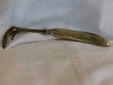 coupe papier bronze plume