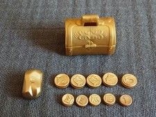 Pirates Moyen-Age PLAYMOBIL - Lot n° 3  Coffre doré, dix pièces d'or, un lingot