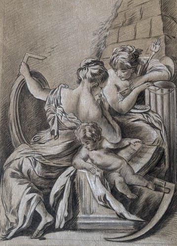 Dessin original ancien crayon - ancien,