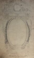 DESSIN ANCIEN D'ARCHITECTE XIXème - PROJET MONUMENTAL DE LUCARNE A DECOR D'ANGES