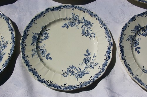 Assiettes plates faïence - 6,