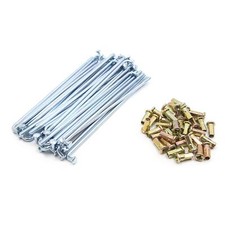 36pcs Acier chromé 4mm longueur 170mm Dia. filetage rayon roue moto mamelon