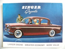 Brochure anglaise SINGER Gazelle larger engine en anglais