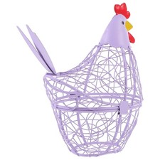 Panier Basket À Oeufs En Fil Métallique Porte-oeufs De Poule