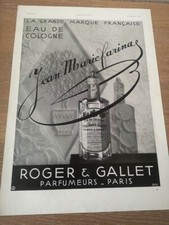 Publicité 1931 Roger Gallet parfum Paris, Eau de Cologne Jean Marie Farina 3159