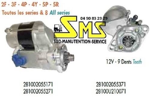 Demarreur d2011 12v toyota - 12v, 2f