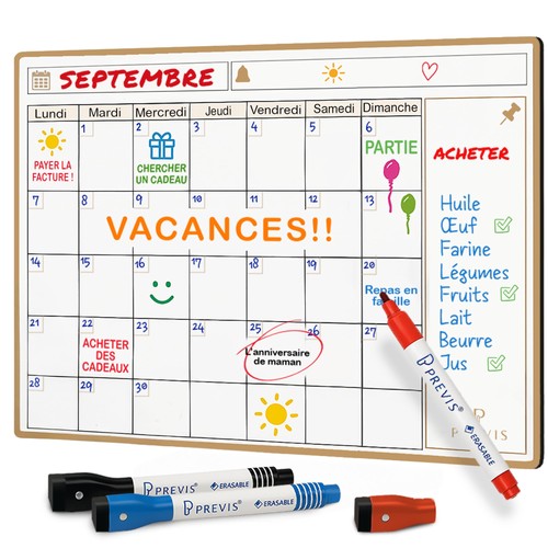 Calendrier magnetique frigo - magnetique,