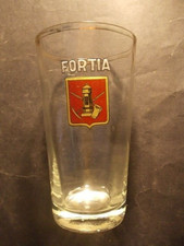 Superbe verre Bière émaillé FORTIA Houillères 1930 brasserie Allouagne 62 émail