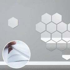 Miroir hexagonal bricolage art