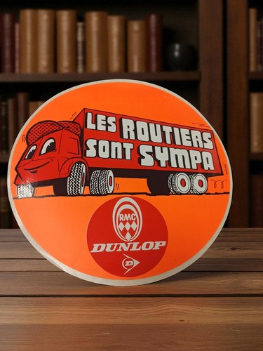 Autocollant rond ancien - , dunlop