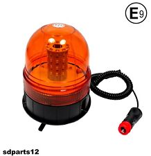 Gyrophare 40 LED Magnétique 12V/24V Orange Pour Camion Bateau Tracteurs R65 IP66
