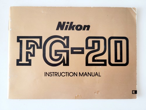 Nikon fg20 original user - nikon,