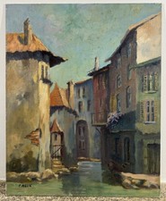 Huile sur panneau signée 