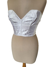 Ancien Bustier soutien gorge satin de coton vintage 50 Bustier Bra T.80 XXS
