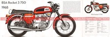 BSA 750 Rocket 3 1968 UK Fiche