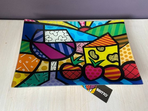 Plateau verre romero britto - plateau,