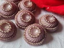 Lot 6 boutons vintage à pied