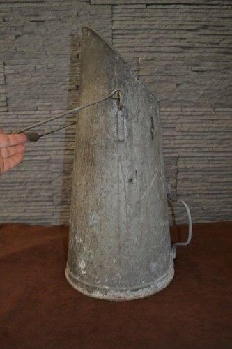 Ancien seau charbon zinc - ancien, en